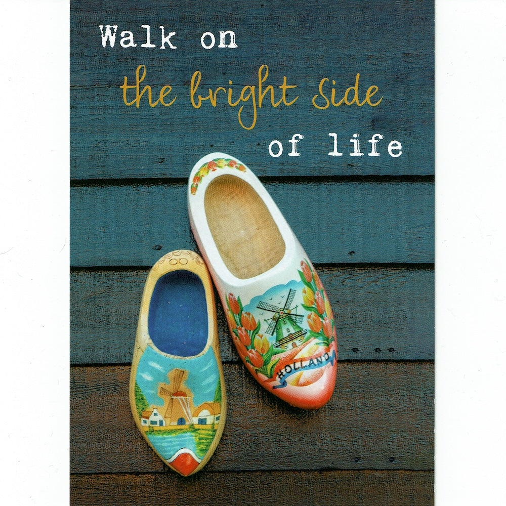 Postkaart Walk on the bright side