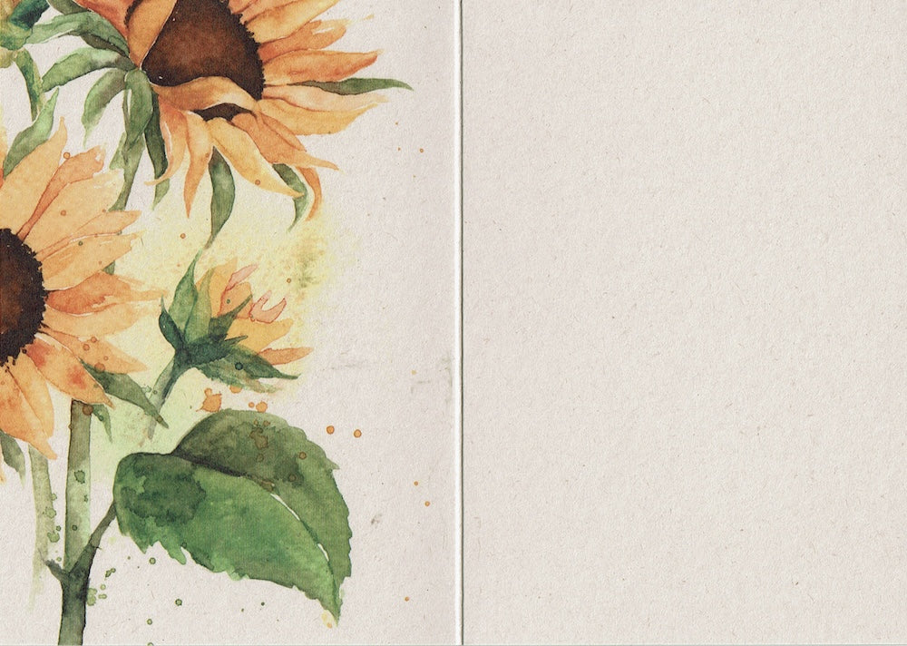 Postkaart Zonnebloem zonder tekst