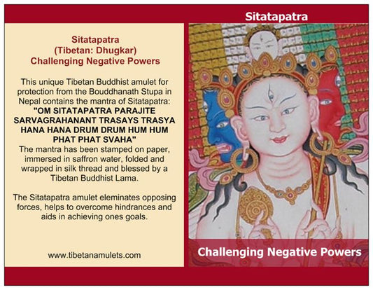 Tibetan protection amulet Sitatapatra