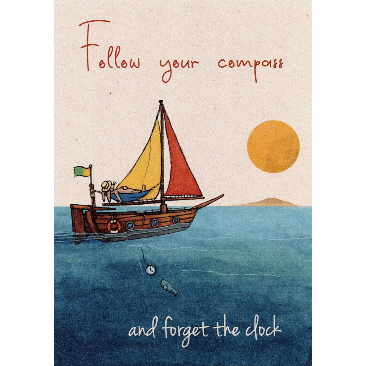 Postkaart Follow your compass