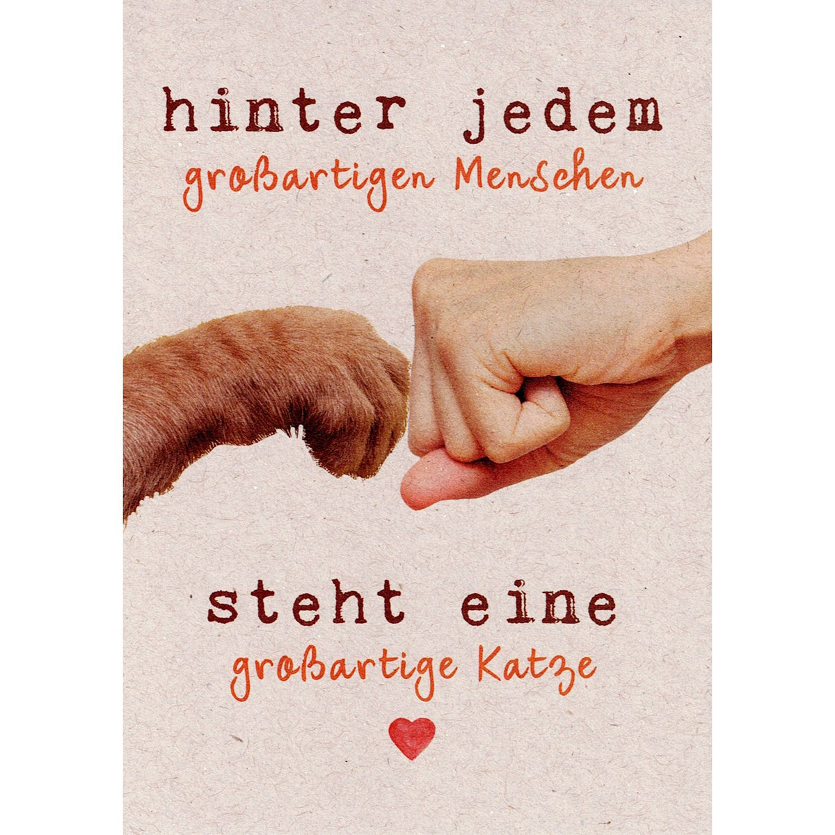 Postkarte Hinter jedem