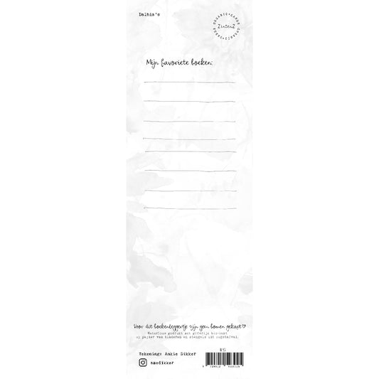 Boekenlegger Dahlia's achterzijde