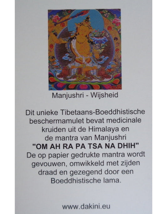 Mini amulet Manjushri blauw