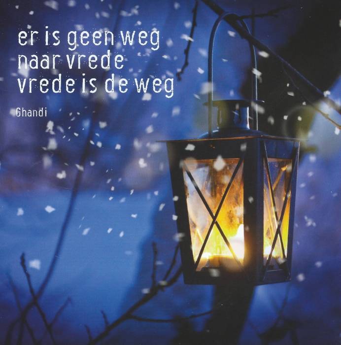 Postkaart Er is geen weg naar vrede