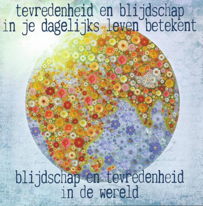 Postkaart Tevredenheid en blijdschap