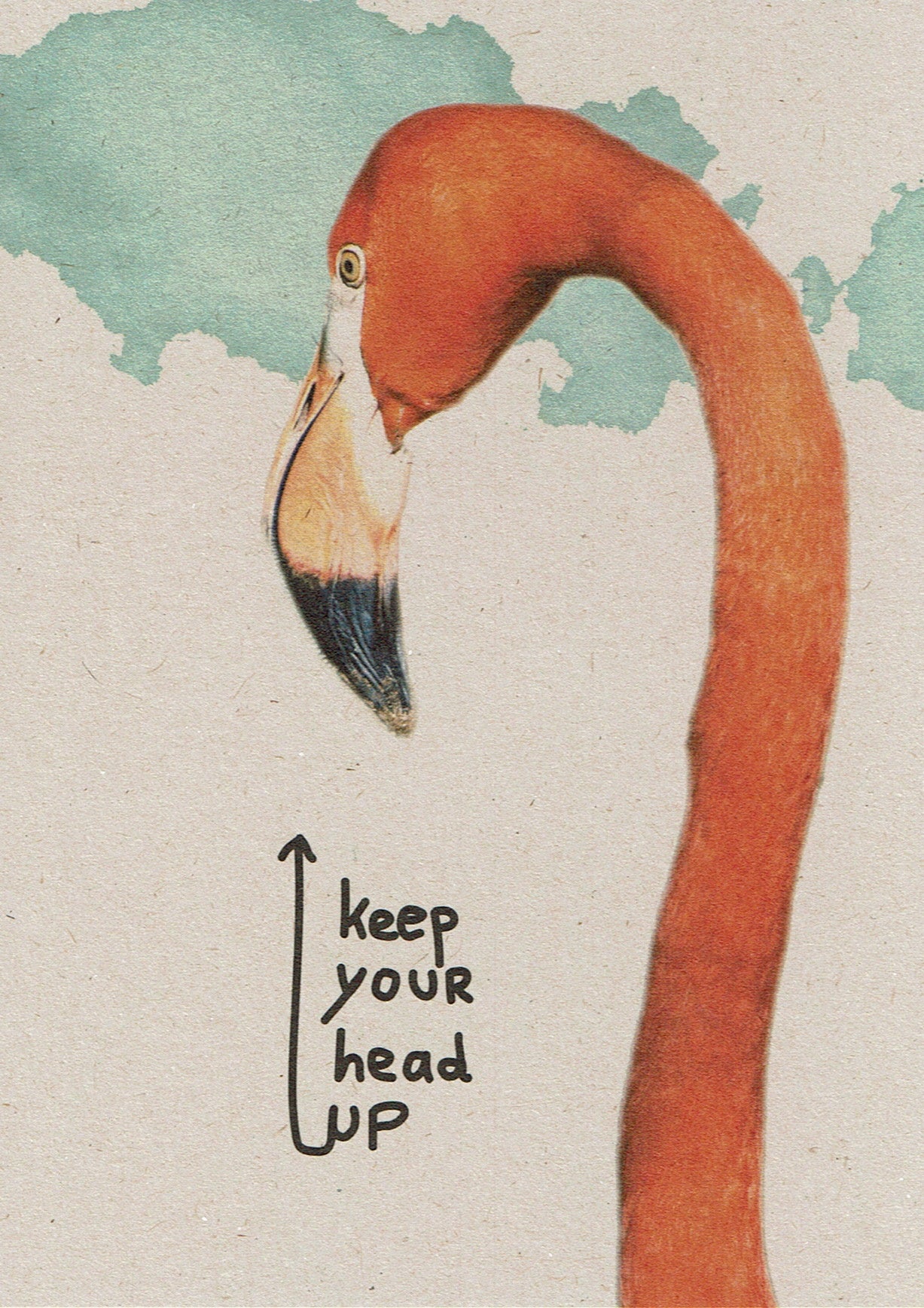 Postkaart Keep your head up