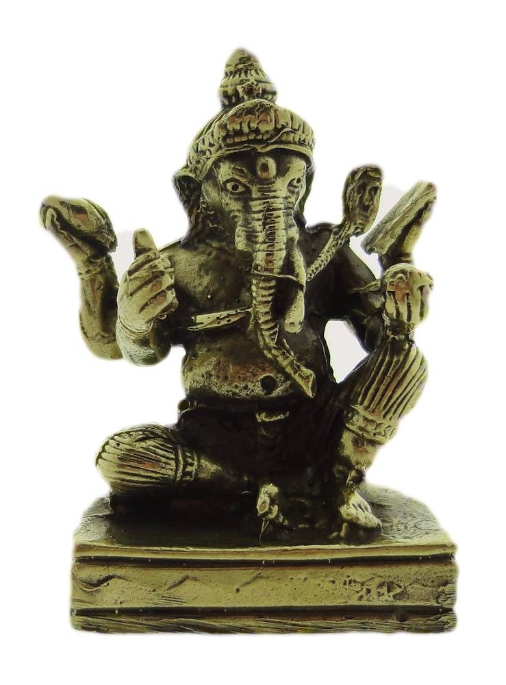 Altaarbeeldje Ganesha messing