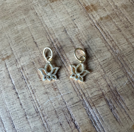 Hanger lotus verguld en zilver