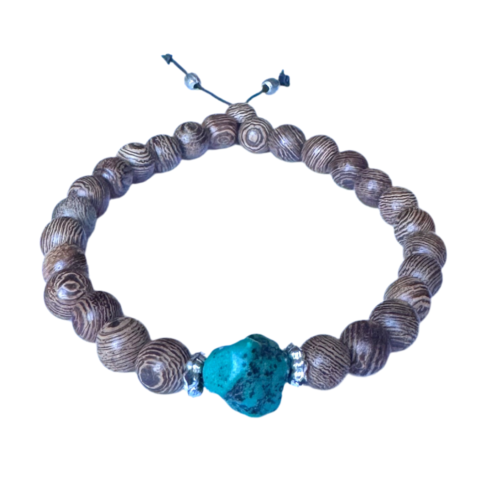 Mala armband hout blauw