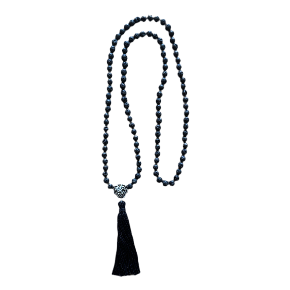 Mala Fire lavasteen zilver Barong