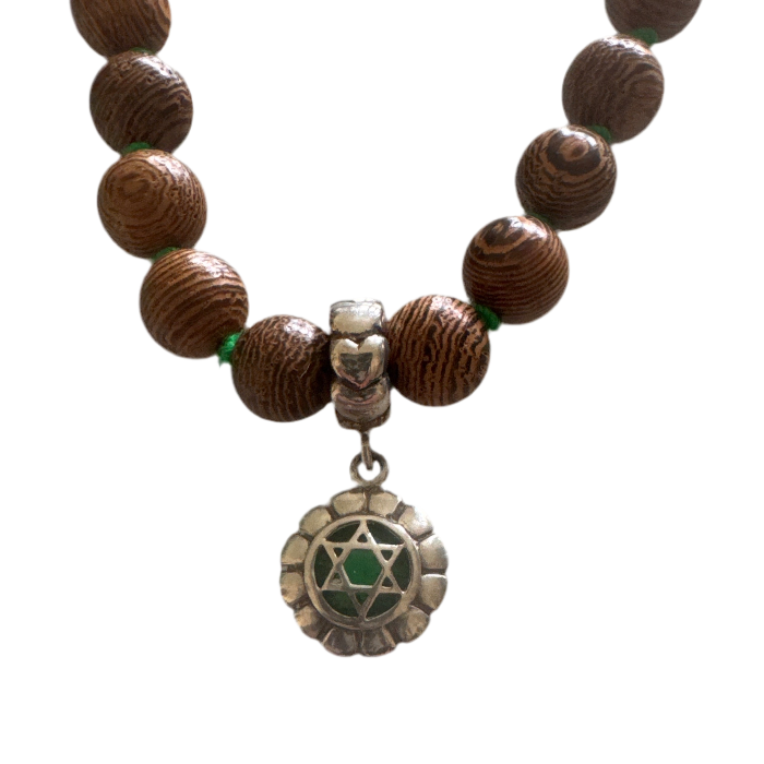 Mala hartchakra 4 zilveren hanger
