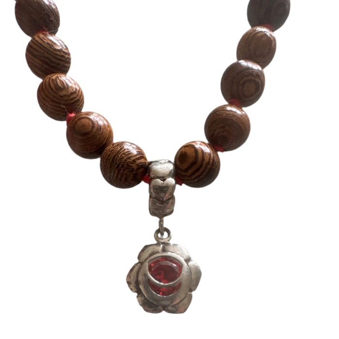 Mala heiligbeenchakra zilveren hanger