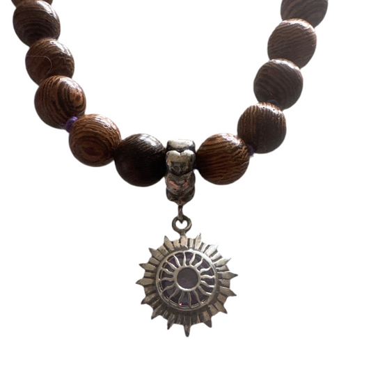 Mala kruinchakra 7 zilveren hanger