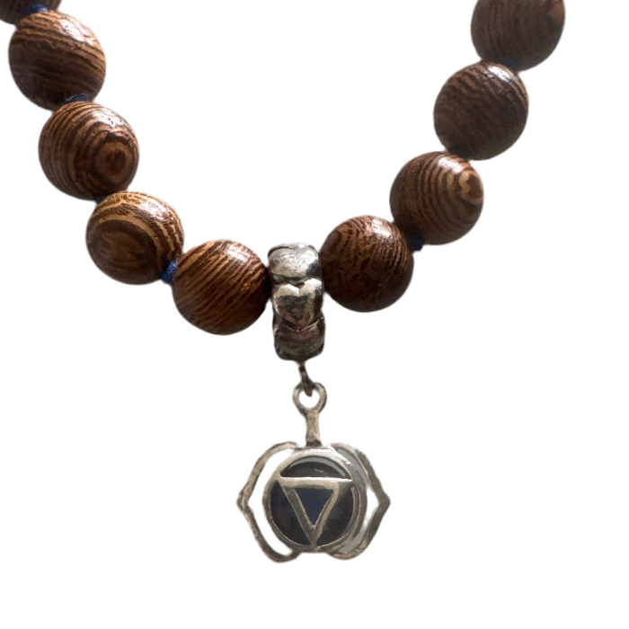 Mala voorhoofdchakra 6 zilveren hanger