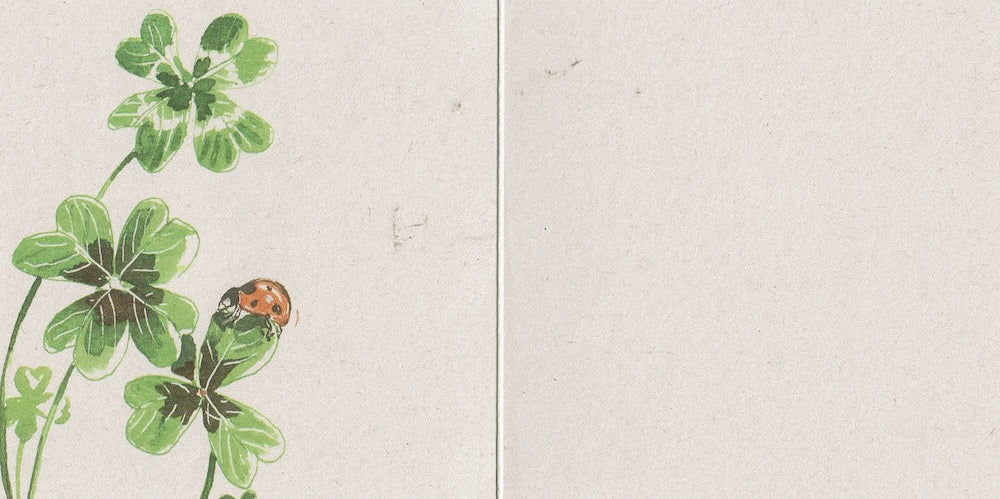 Postkaart Klavertjes vier zonder tekst