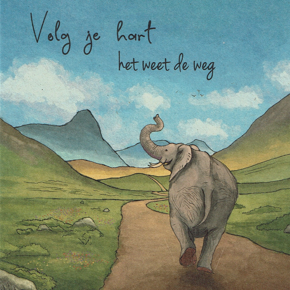 Postkaart Volg je hart