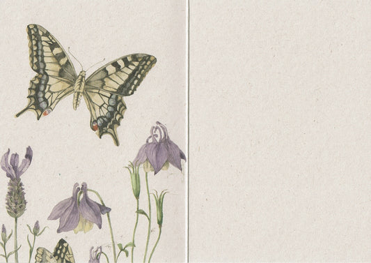 Postkaart Vlindertuin binnenzijde