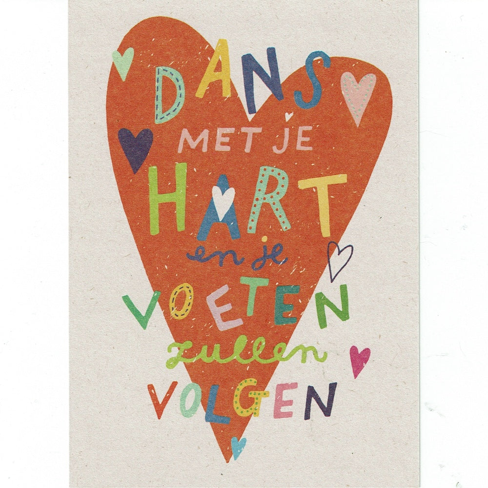 Postkaart Dans met je hart