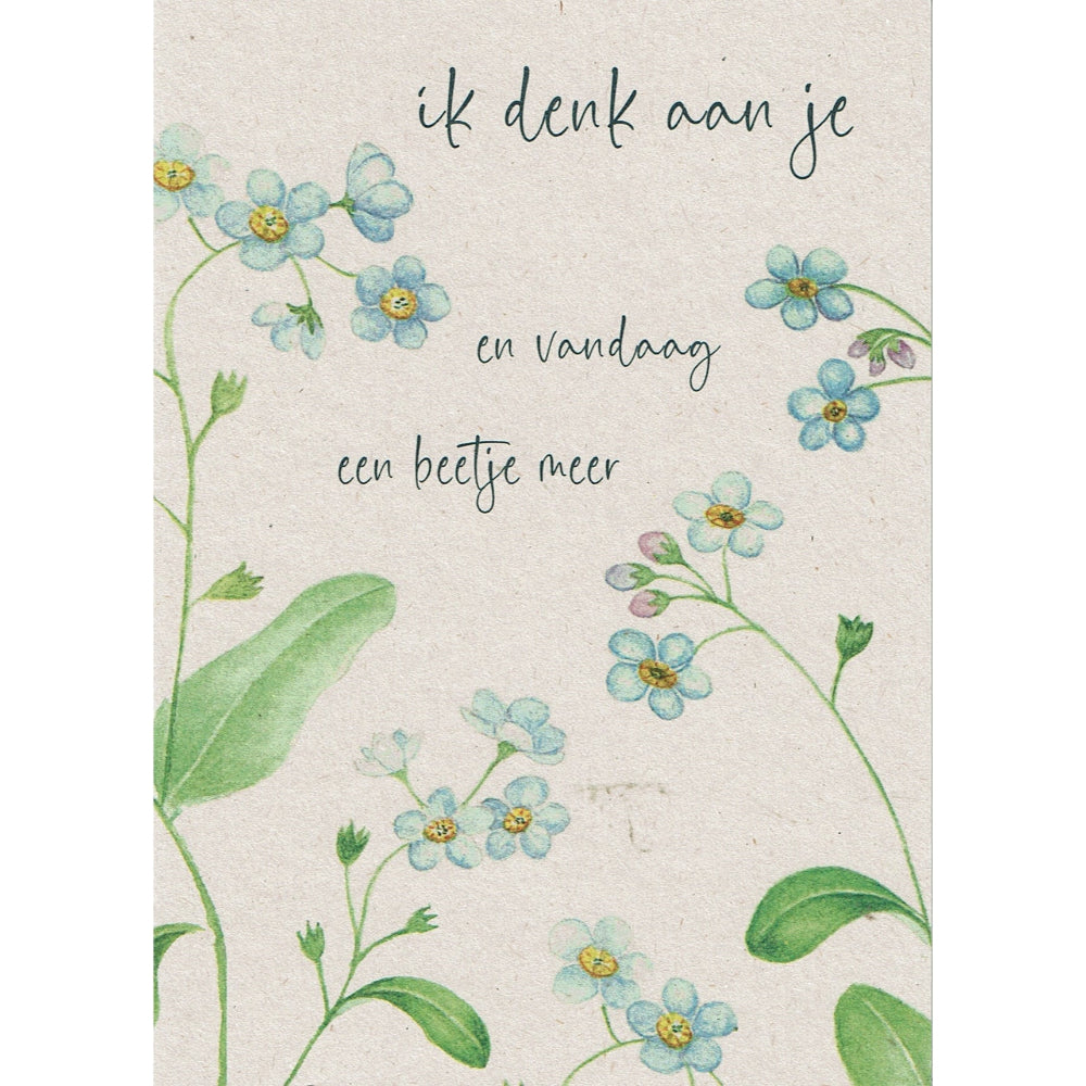 Postkaart met Vergeetmenietjes