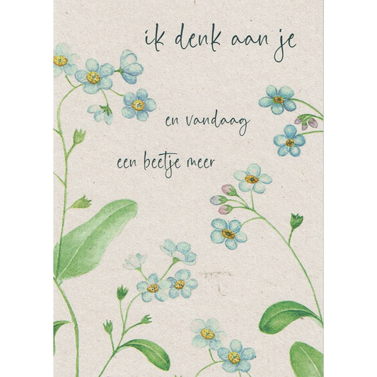 Postkaart met Vergeetmenietjes