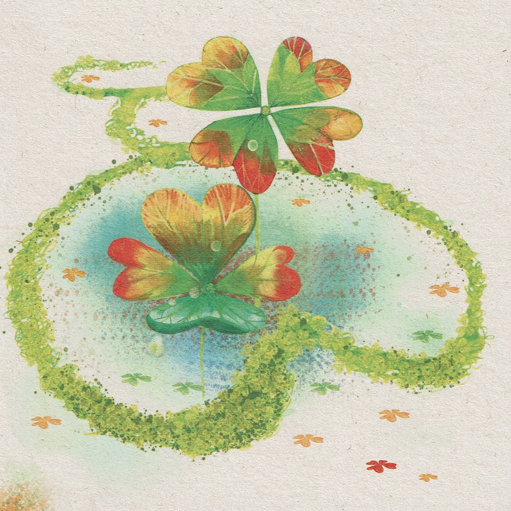 Postkaart Klaver vier