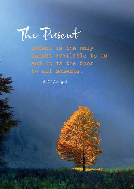 Postkaart The present moment is the only moment
