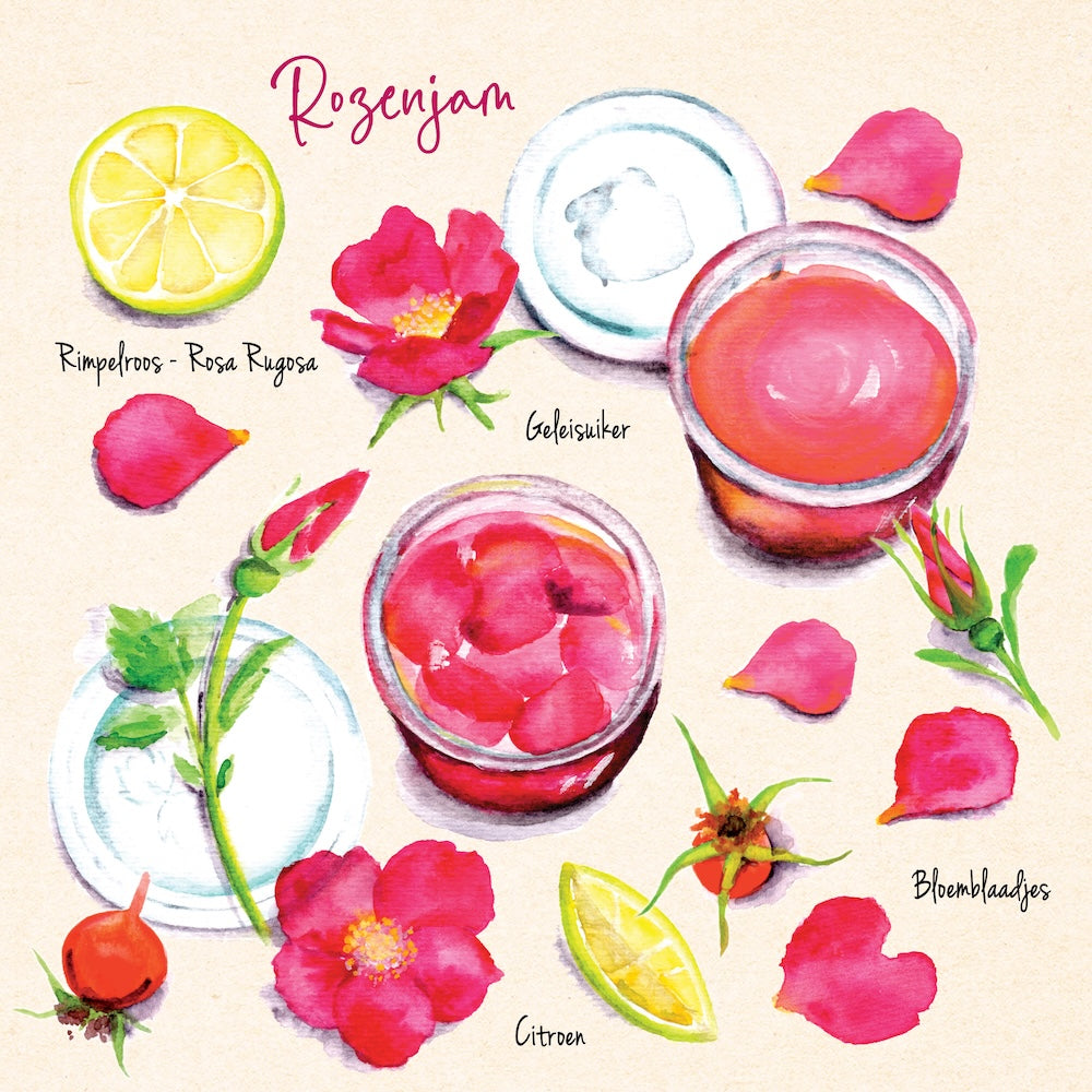 Bloemenrecept Rozenjam