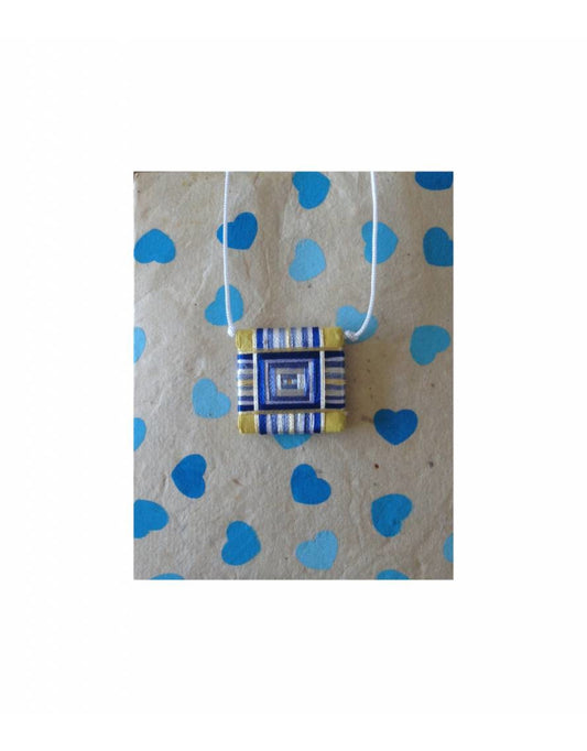 Mini amulet Shakyamuni blauw