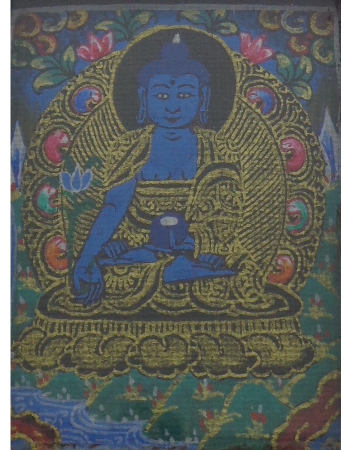 Mini thangka hanger Medicijn Boeddha