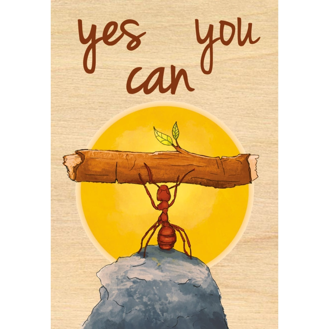 Houten magneet Yes You Can