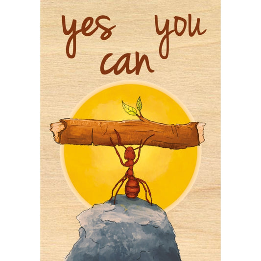 Houten magneet Yes You Can