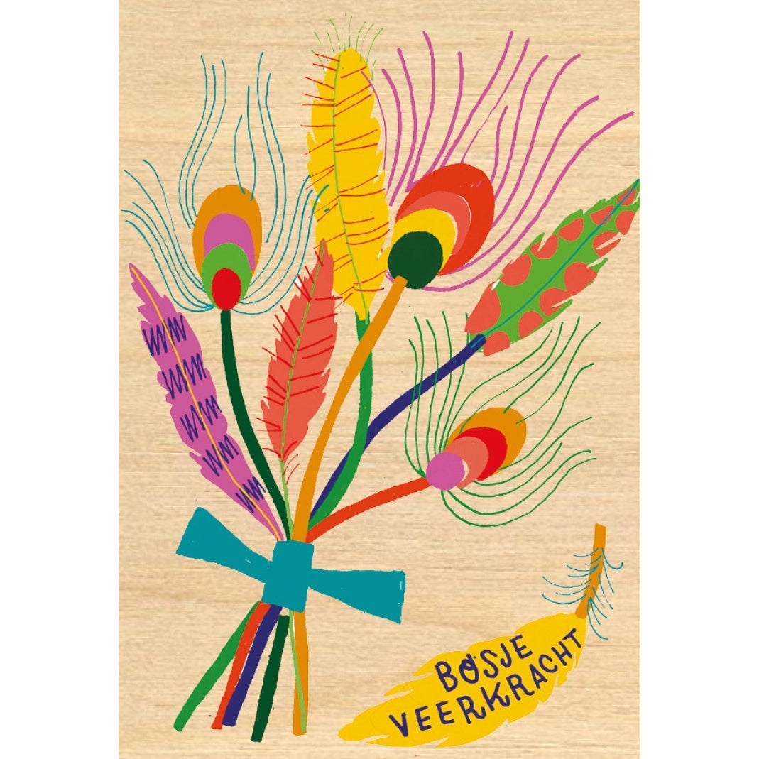 Houten magneet Bosje veerkracht