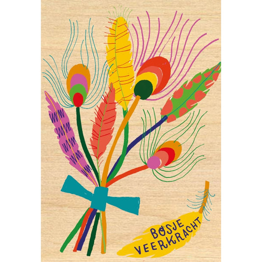 Houten magneet Bosje veerkracht