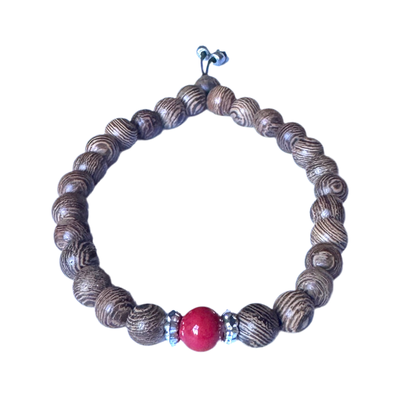 mala armband hout rood