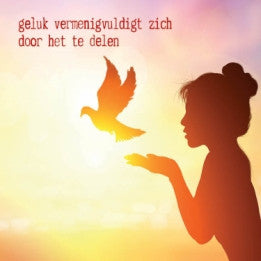 Postkaart Geluk vermenigvuldigt zich door