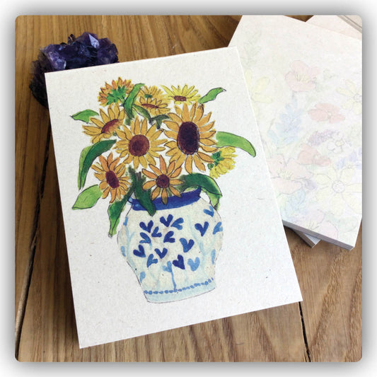 Notitieblok zonnebloem binnenkant