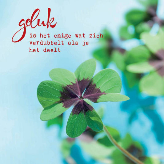 Postkaart Geluk is het enige