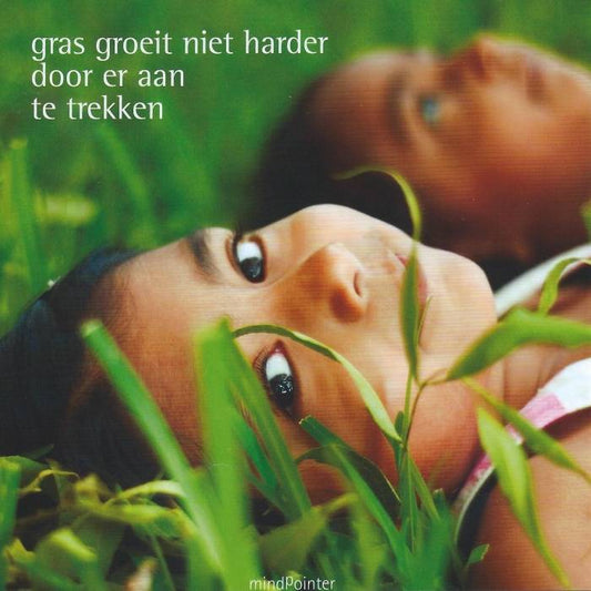 Postkaart Gras groeit niet harder