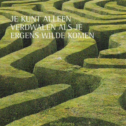 Postkaart Je kunt alleen verdwalen als