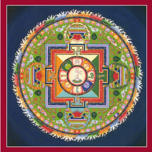 Postkaart Mandala Avalokiteshvara vierkant