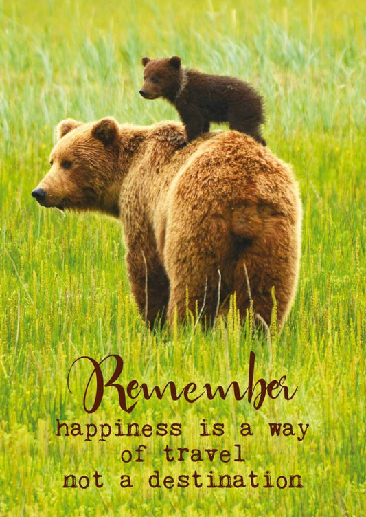 Postkaart Remember happiness is a way