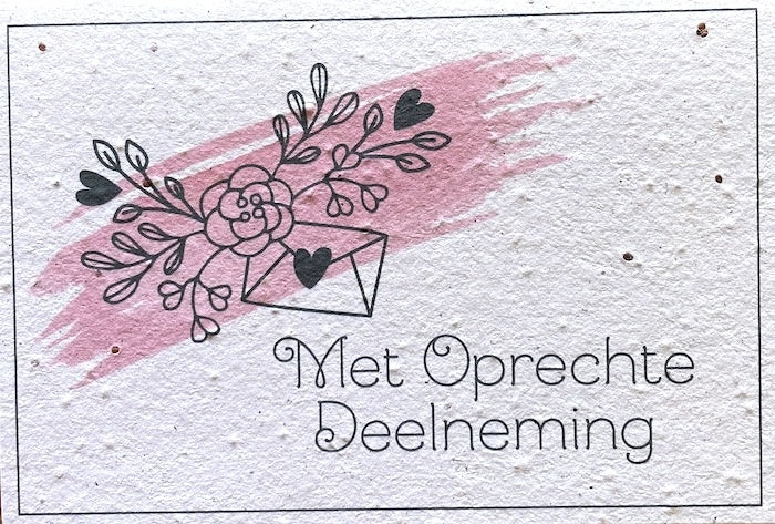 Wenskaart Met oprechte deelneming