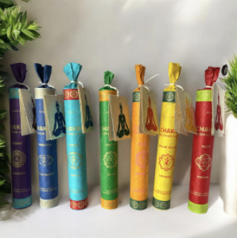 Alle zeven chakra wierook versies in een bundel