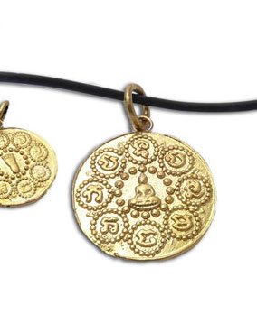 Ketting "Om mani padme hum" gerecycled messing