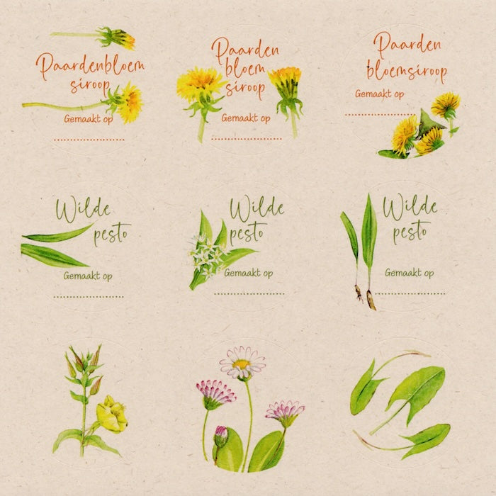 Wildplukrecepten stickers