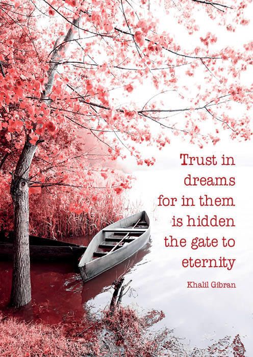 Postkaart Trust in dreams