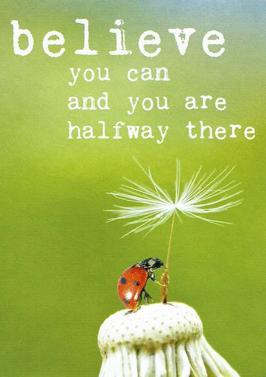 Postkaart Believe you can
