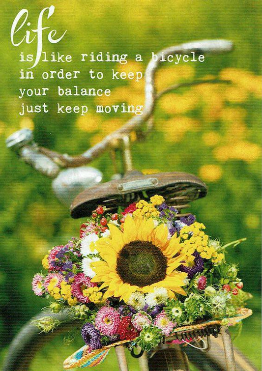 Postkaart Life is like riding