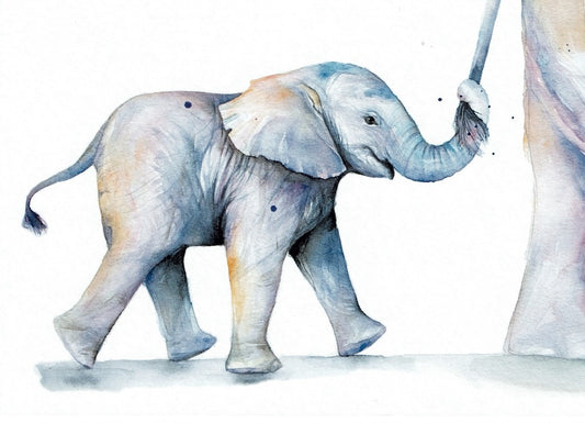 Postkaart Olifantje