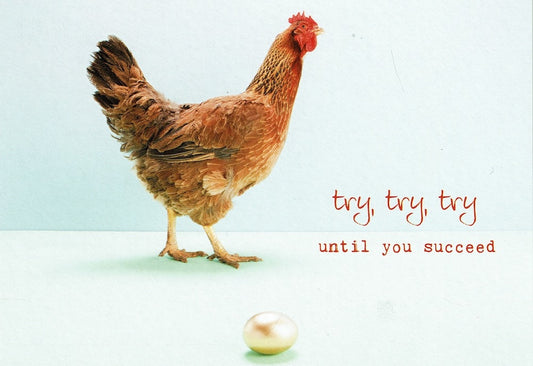 Postkaart Try try try